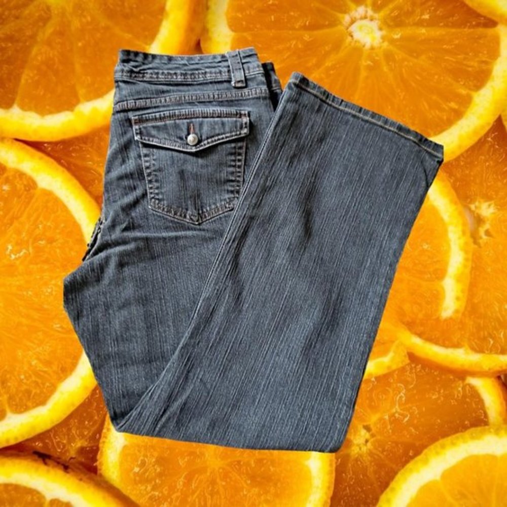 Charter Club Bootcut Black Jeans with Button Back Pockets Size 16‎